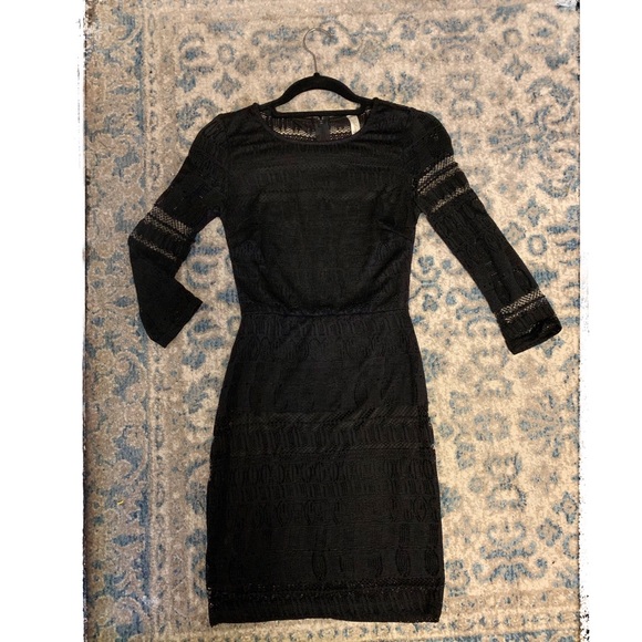 M for Mendocino fitted and lined black lace dress! - Picture 1 of 1